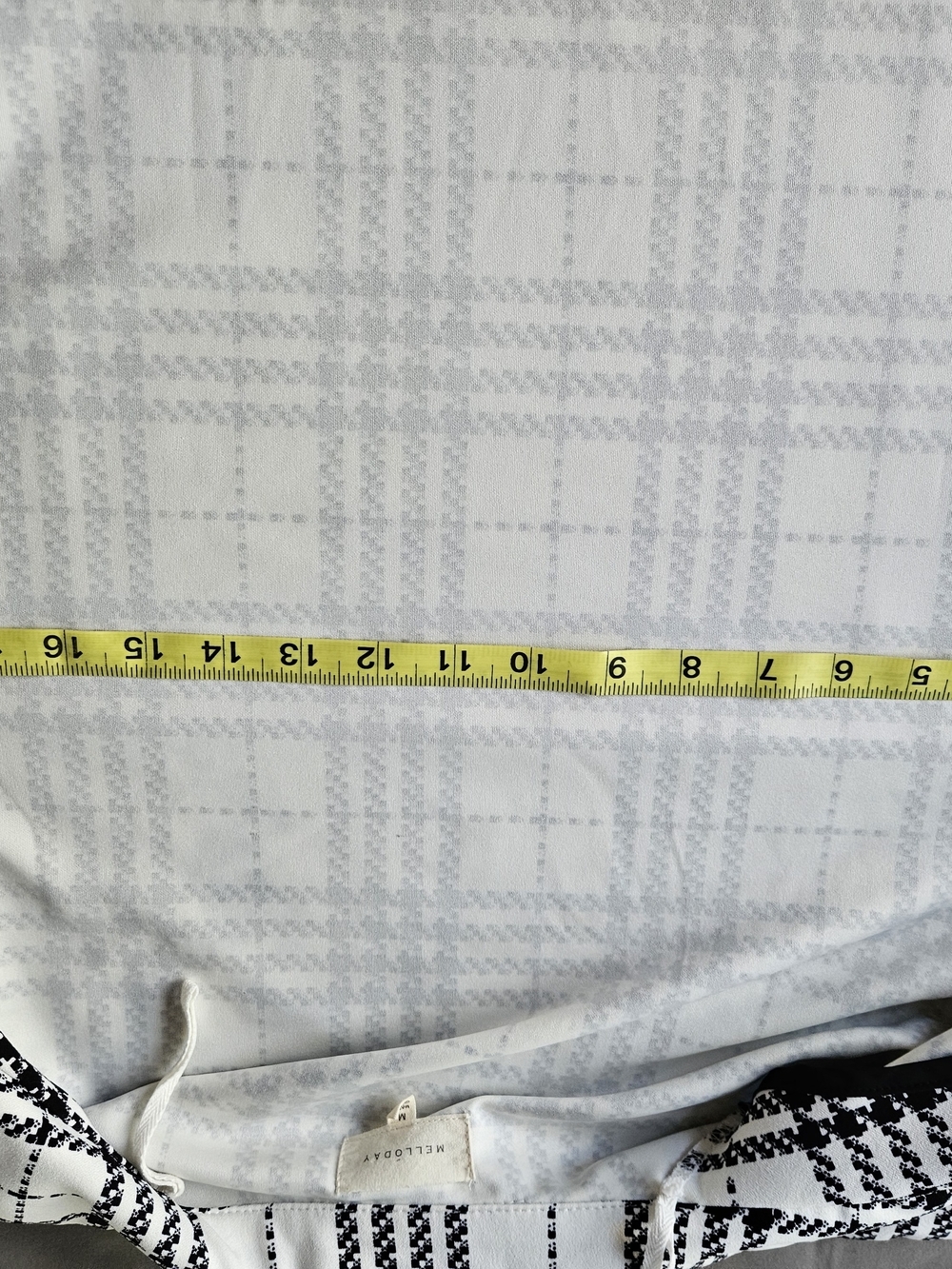 MELLODAY Black White Plaid Open Front Longline Jacket Coat - Picture 12 of 16
